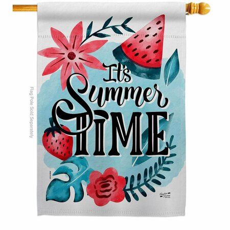 PATIO TRASERO Its Summer Summertime Fun & Sun 28 x 40 in. Double-Sided Vertical House Flags for  Banner Garden PA3914394